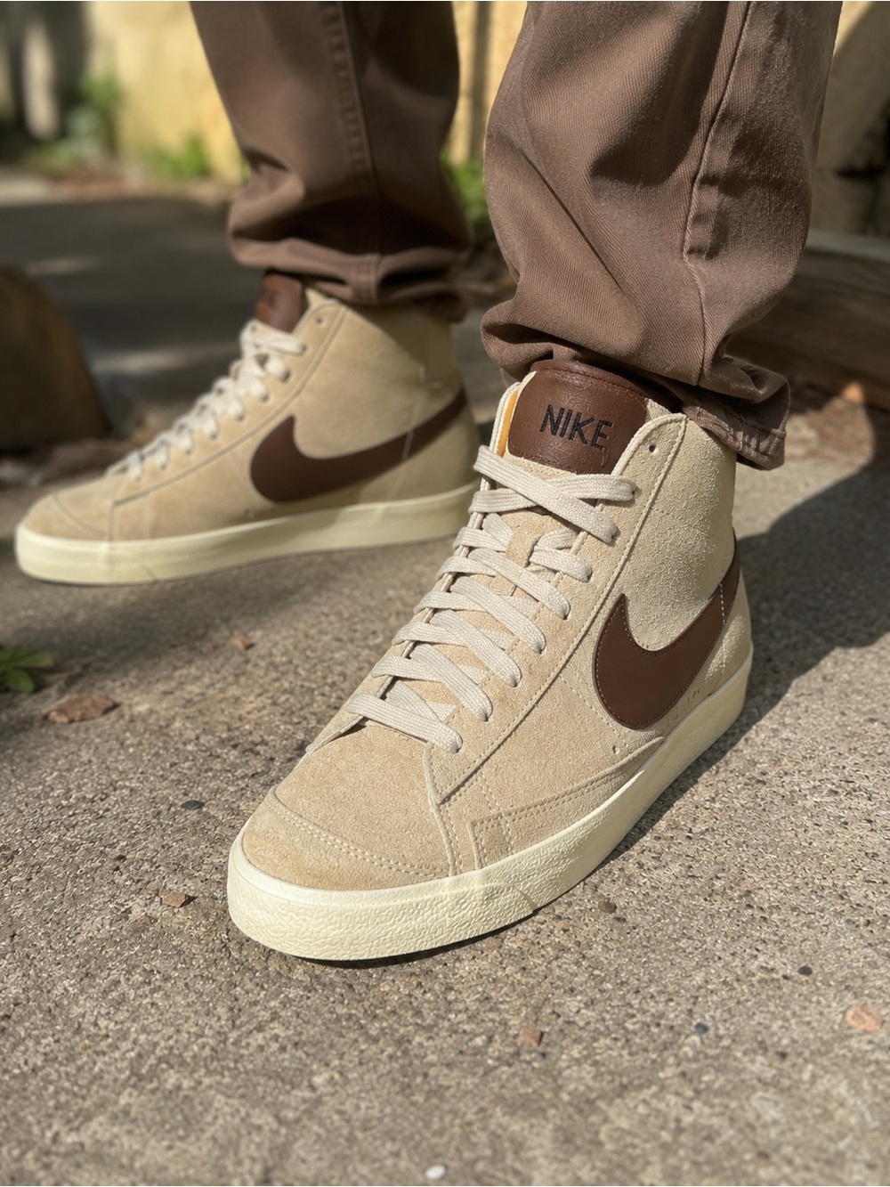 Nike Blazer Mid ’77 Vintage Suede Beige Brown High Top Sneakers Men’s 7